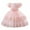 Pink, variant on Elainilye Fashion Princess Dresses for Girls Toddler Girls Pageant Dresses Short Sleeve Lace Bow Mesh Dress Gauze Dress