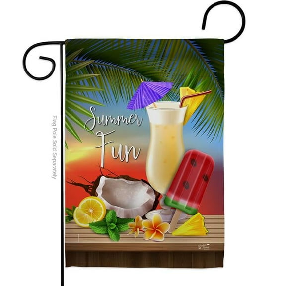 Angeleno Heritage G135275-BO Summer Fun Summertime & Sun 13 x 18.5 in. Double-Sided Decorative Vertical Garden Flags for House Decoration Banner Yard Gift
