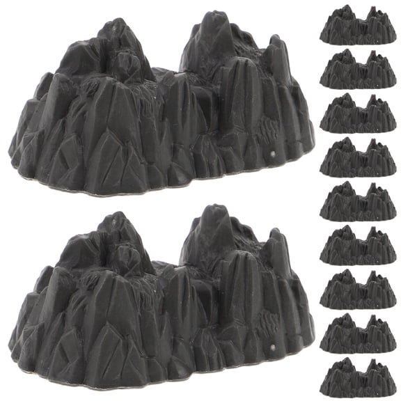 OUNONA 100Pcs Dark Grey Terrarium Rocks with Realistic Detailing for Diorama and Model Train Landscape Decor