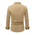 thumbnail image 4 of Men's Button-Down Shirt for Businessmen and Office Workers Slim-Fit Business-Casual Top Long-Sleeve Turn-Down Collar Apparel Available Professional Wear Classic Design Office Attire, 4 of 4