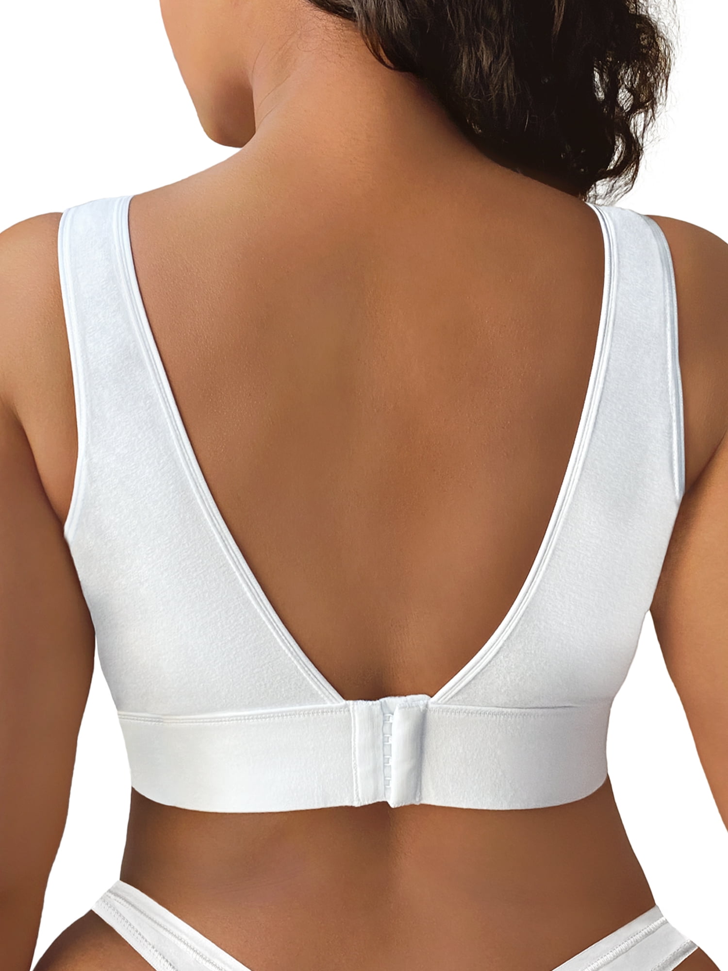 Fruit of the Loom Women’s Back Smoothing Full Coverage Wireless Bralette, 2-Pack, Style FT842A