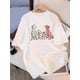 thumbnail image 1 of Pure Cotton Women's Short Sleeve T-Shirt - Cute Cartoon Dog Print with Dalmatian, Poodle & Heart-Stripe Designs, Loose Fit Round Neck Casual Top, Machine Washable All-Season Comfort, Dog Tshirt,, 1 of 6