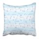 thumbnail image 1 of Funda de almohada Geométrica ABPHQTO Ancla de océano blanco y Líneas Azules Acuarela 45x45 cm, 1 of 1