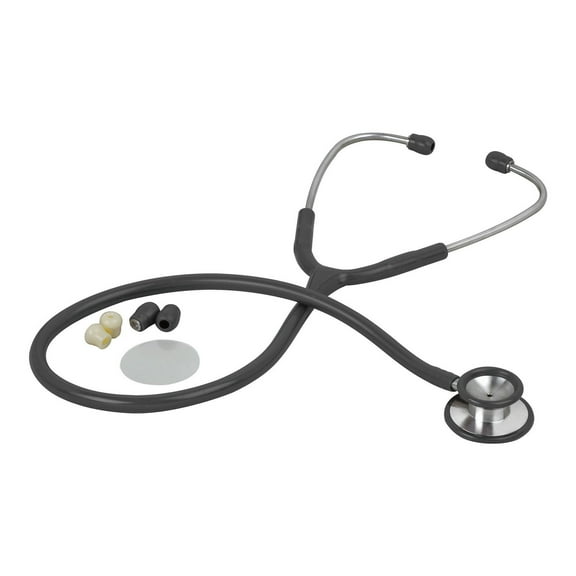 Pinnacle Series Stainless Steel Adult Stethoscope, Black