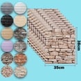 thumbnail image 2 of 10/20 piezas de pegatinas de pared de espuma 3D autoadhesivas para decoración de habitaciones, papel tapiz de ladrillo impermeable para despegar y pegar para decoración de interiores, 2 of 5