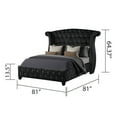 thumbnail image 3 of Matrix Furniture Sophia Crystal Tufted King Bed Made with Wood in Black, 3 of 4