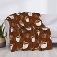 thumbnail image 3 of Balery Cute Sloths Bear Relaxing In Coffee Cup Manta de Franela con Dibujo, Lujo Ultra Suave y Cálido, Antipelusa y Resistente a las Arrugas para Cama, Sofá, Camping -40"x30", 3 of 6