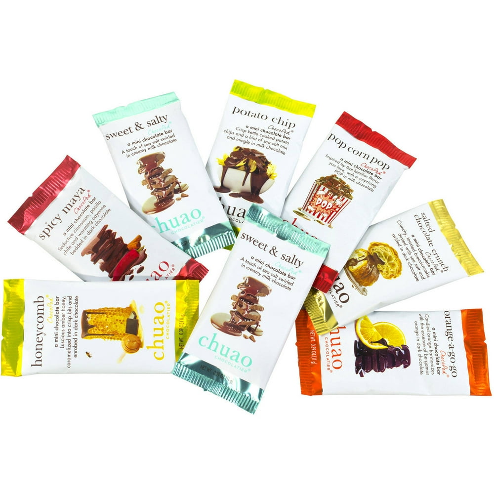 Chuao Assorted Gourmet Mini Chocolate Bars, 1 lb