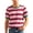 Hot Pink, variant on Striped T Shirts for Man Summer Short Sleeve Crewneck Relaxed Fit Color Block Casual Tee Shirt Streetwear