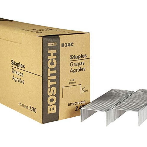 BOSTITCH B58C Carton Staples, Stick, 1-1/4x5/8 L, PK2400
