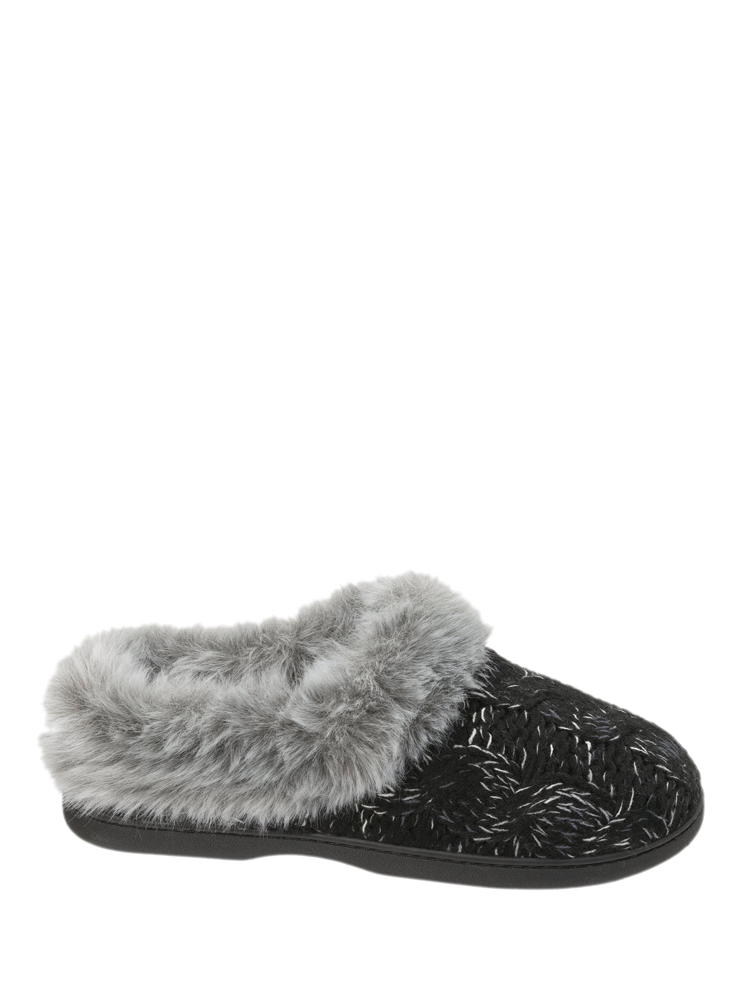 dearfoams women's chloe soft knit clog slippers