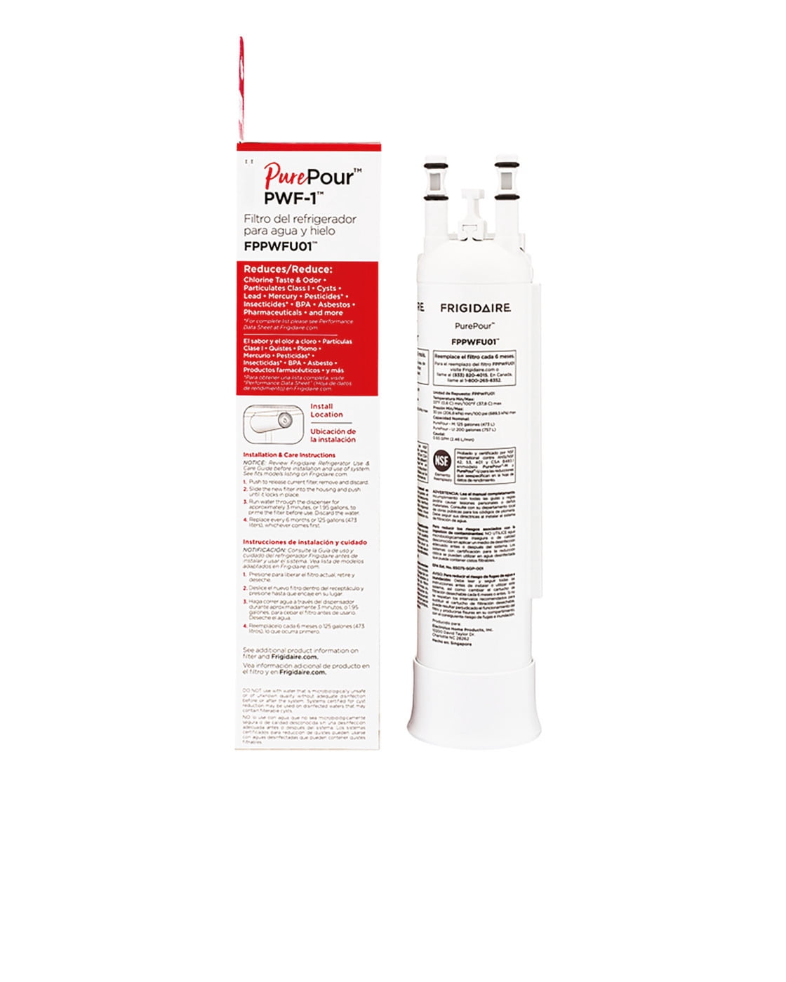 Frigidaire FPPWFU01 PurePour Water and Ice Refrigerator Filter PWF-1