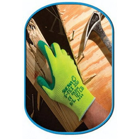 Showa Best Glove Size 10 Hiviz Yellow And Green Showa S-Tex 350 Hagane Coil F... By Best Manufacturing