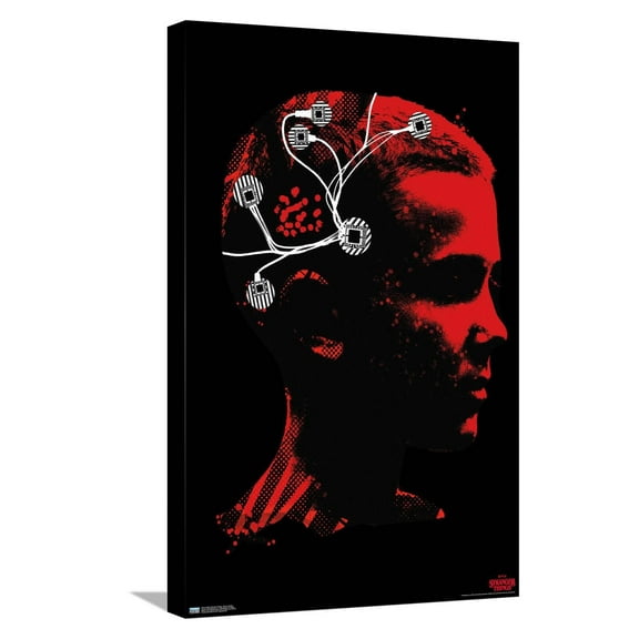 Netflix Stranger Things - Eleven Profile Canvas Wall Poster, 14.725" x 22.375"