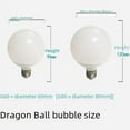 Led bulb G80 aluminum bottom Dragon Ball bubble threecolor variable