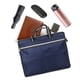 thumbnail image 4 of Bolsa de archivo de tela Oxford impermeable portátil, organizador de documentos para reuniones de negocios con cremallera (azul), 4 of 5