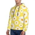 thumbnail image 3 of Sikiie Daisies Flowers Men's Hoodie, Essentials Hoodie, Sweatshirt, Pullover Hooded Sweatshirt for Men-Medium, 3 of 7