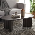 thumbnail image 2 of SAFAVIEH Tayson Glam Oval Melamine Coffee Table, Slate Grey, 2 of 9