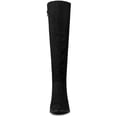 thumbnail image 3 of BLISSFUL STEP Women's Knee High Boots Chunky Heel Faux Suede Fall Winter Boots Black 10, 3 of 7