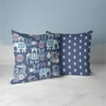 thumbnail image 4 of Elegant Elephant Paisley Indoor/Outdoor Pillow in Blue 20x20, 4 of 6