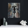 thumbnail image 5 of Nawypu A Woman Holding An Umbrella in The Rain Poster Night View City Architecture Painting, Rainy Day Stre Canvas Painting Posters And Prints Wall Art Pictures for Living Room Bedroom Decor, 5 of 5