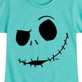 thumbnail image 3 of The Nightmare Before Christmas - Jack Face - Toddler And Youth Girls Short Sleeve Graphic T-Shirt, 3 of 5