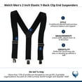 thumbnail image 4 of Welch  2 Inch Elastic Y-Back Clip End Suspenders (Men), 4 of 4