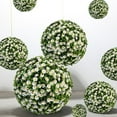 thumbnail image 4 of Artificial Plant Topiary Balls,Faux Boxwood Balls Plants,Daisy Flower Topiary Ball Garden Spheres Decorative for The Front Door,Porch,Backyard,Patio and Wedding(9.8inch), 4 of 7