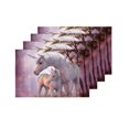 thumbnail image 4 of MKHERT Unicorns Mare and Foal in Magic Forest Placemats Table Mats for Dining Room Kitchen Table Decoration 12x18 inch,Set of 4, 4 of 4