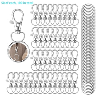 CNDRLEF 120PCS Swivel Snap Hooks with Key Rings, 35mm Lobster Claw ...