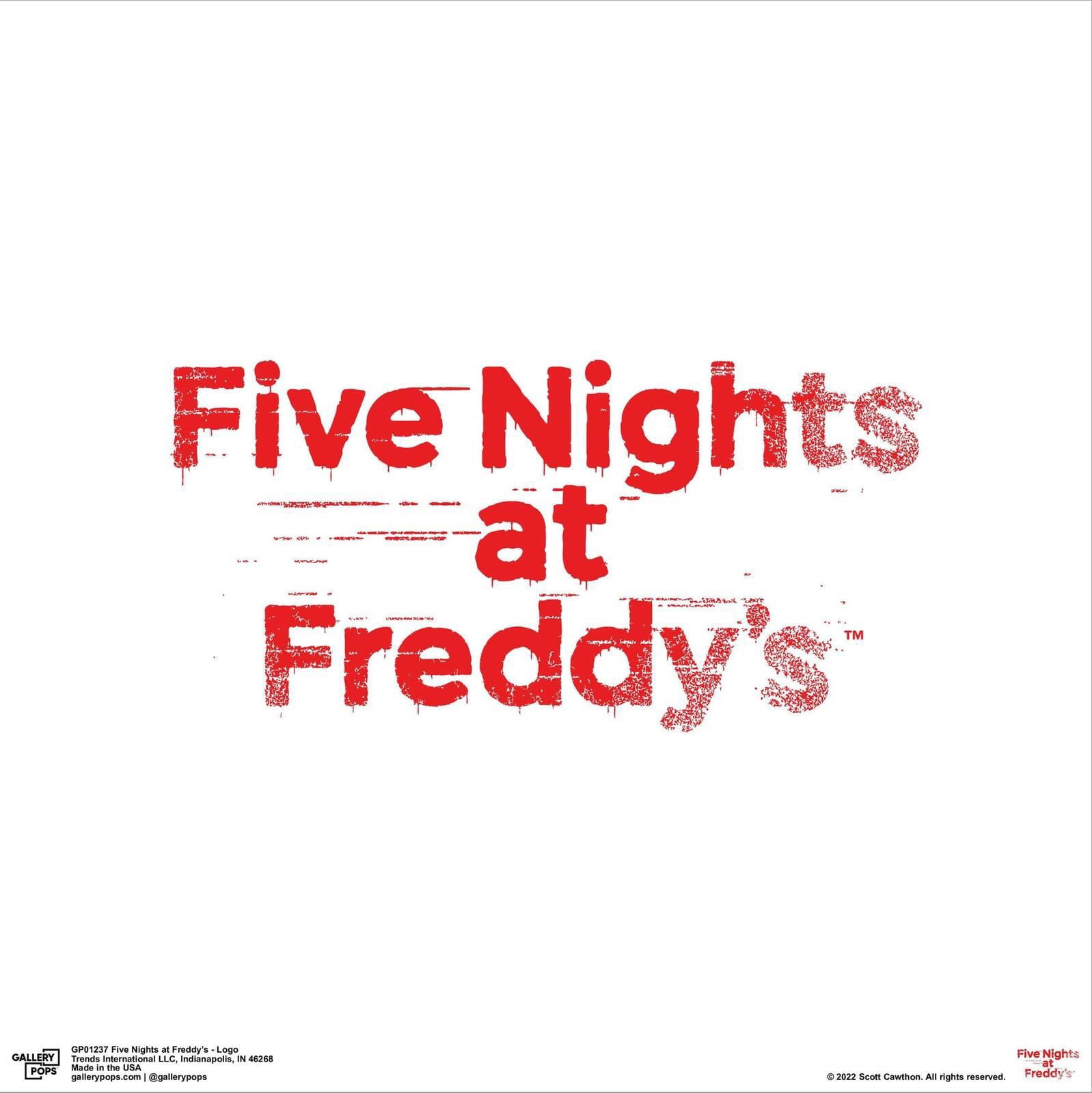 Gallery Pops Five Nights at Freddy's - Logo Canvas Wall Art, Unframed Version, 12" x 12"
