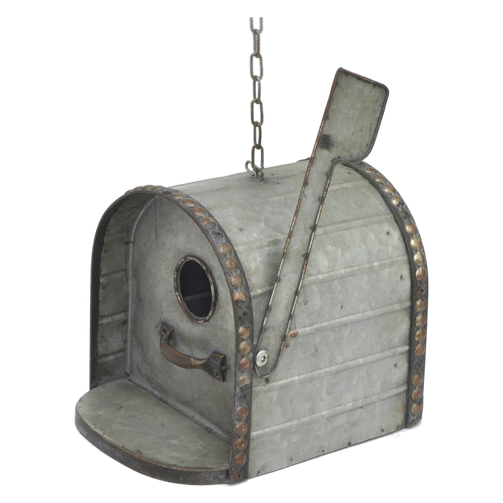Three Hands Galvanized Metal Bird House