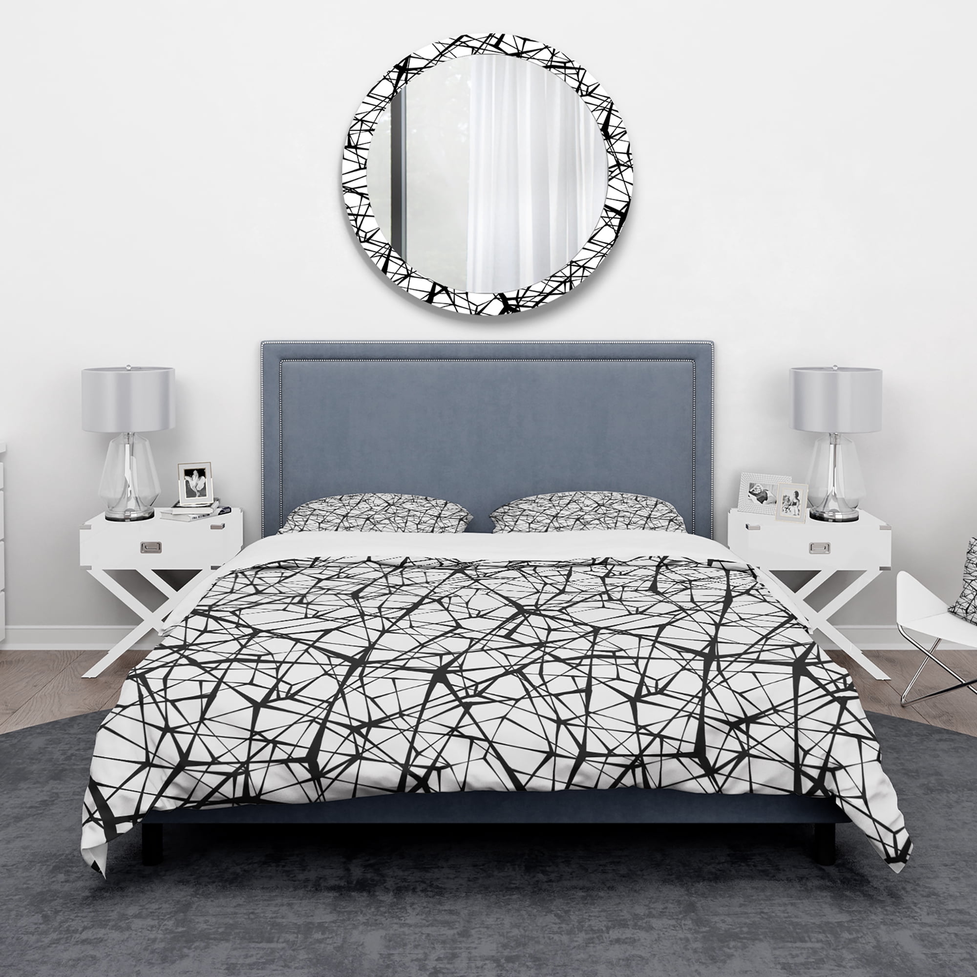 Designart 'Web Pattern' Modern & Contemporary Duvet Cover Set