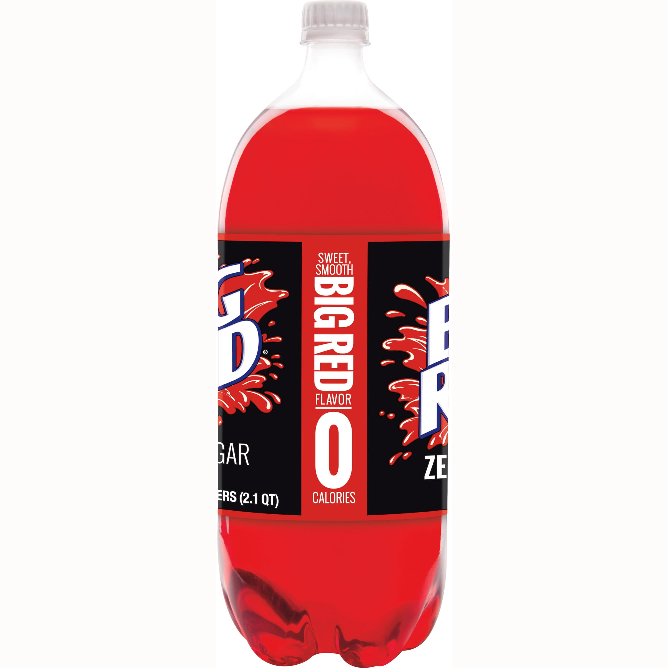 Big Red Zero Sugar Soda Pop, 2 L, Bottle