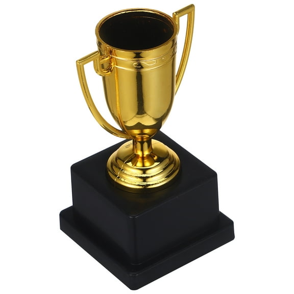 Hytrove Compact Plastic Award Trophy Plated Gold Color Durable for Office and Sports Events