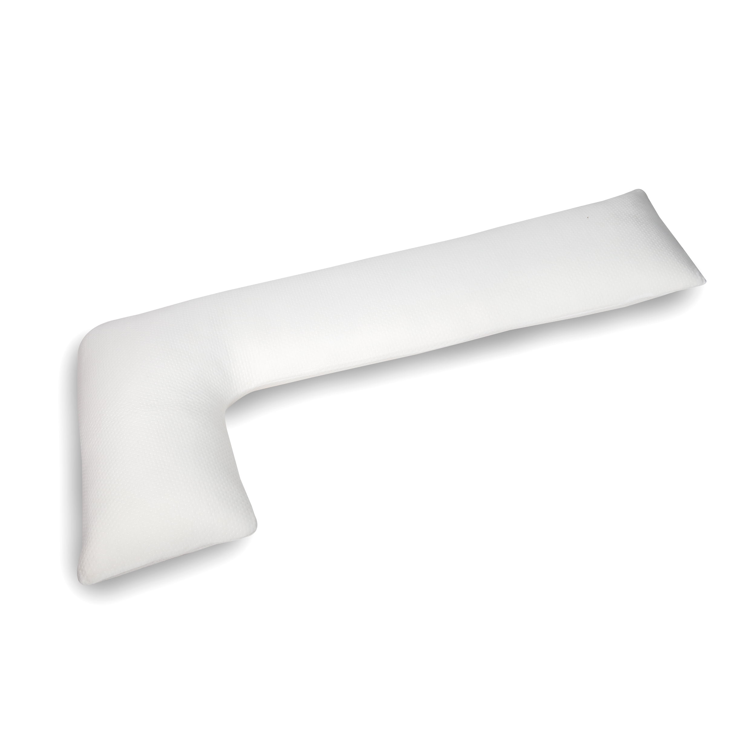 Mind Reader LShaped Shredded Memory Foam Body Pillow, Perfect For Side