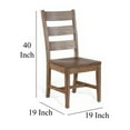thumbnail image 5 of Yael Dining Chair Set of 2, Ladderback Design, Light Brown Wood, 5 of 6