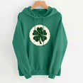 thumbnail image 3 of Goodeals Womens Hoodies Irish Shamrock Sweatshirts Sparkler St. Patrick's Day Graphic Hooed Long Sleeve Pullover Loose Drawstring Hoodie Shirts(Green,XXL), 3 of 3