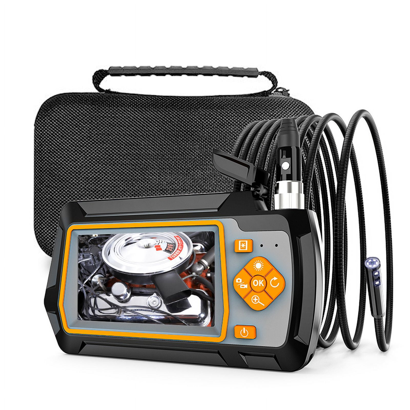 Borescope Camera 1080P 4.5/5.5mm Dual Lens with 4.3'' IPS Screen Wide Viewing Angle Video Snake Inspection Camera With 32GB Card ,Various Applicable