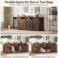 thumbnail image 4 of ANPOO 94.5" Furniture Style Dog Crate TV Stand, Large Wooden Dog Kennel with Sliding Mesh Doors, Divider for 1 or 2 Dogs, Fits Up to 100 inch TV, Indoor Pet Crate Cabinet for Living Room, 4 of 9