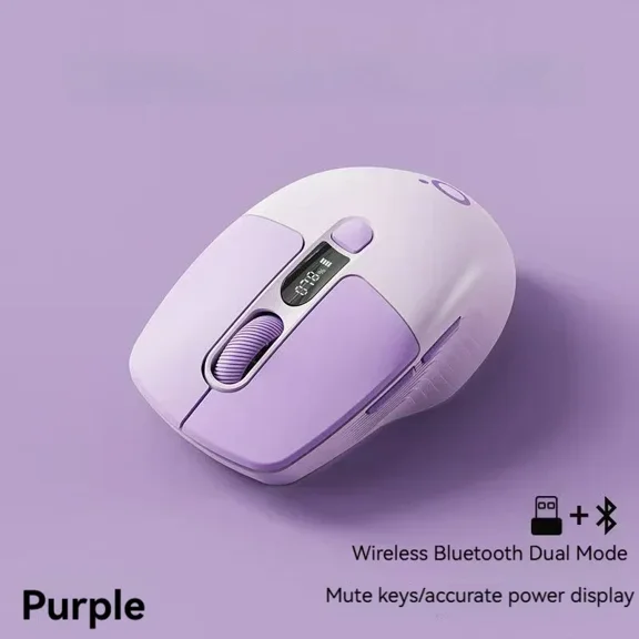 Eweadn Q1 2.4 Wireless Bluetooth Dual-Mode Mouse 1600PDI Smart Screen Esports Silent Rechargeable Gaming Mouse Accessories