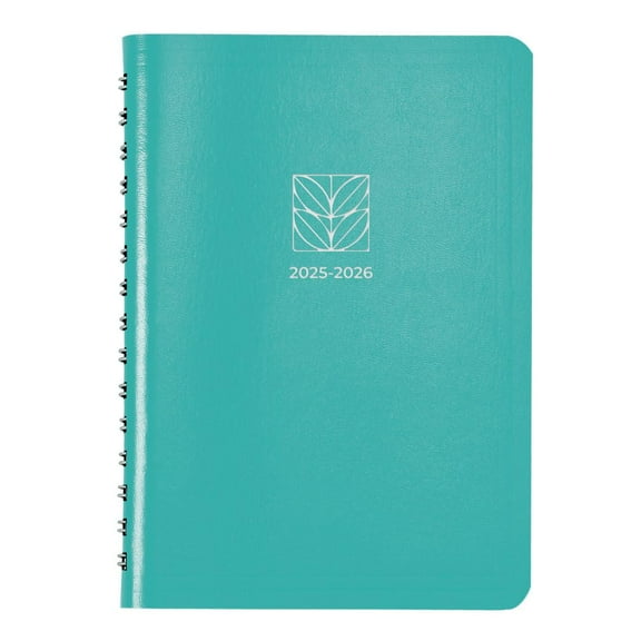 8 in. x 5 in. 12-Month (Aug 2025-Jul 2026) Academic Daily/Monthly Planner - Cyan Cover