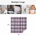 thumbnail image 4 of Purple Black Plaid Cloth Napkins, Farmhouse Purple Black Checkered Washable and Reusable Dinner Napkins Set of 6, Table Napkin for Kitchen Party Birthday Wedding Hotel Housewarming 20"x20", 4 of 8