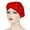 Red, variant on Herrnalise Women Beading Braid India Hat Muslim Ruffle Chemo Beanie Turban Wrap Cap
