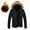 Black, variant on Levmjia Men's and Big Men's Jacket Zipper Outdoor Warm Winter Thick Jacket Hooded Coat With Pocket