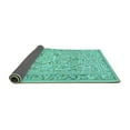 thumbnail image 2 of Ahgly Company Indoor Round Animal Turquoise Blue Traditional Area Rugs, 3' Round, 2 of 4