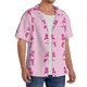 thumbnail image 2 of Fotbe Pink Scarf Snowman Camisa Estampada de Manga Corta para Hombre, Casual de Verano, Estilo Playero, Sin Arrugas-Small, 2 of 5
