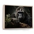 thumbnail image 2 of Designart "Africa Primates Peacefulness" Animals Floater Framed Wall Art Living Room, 2 of 7