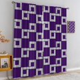 thumbnail image 4 of Mid Century Minimalist Women Girls Window Curtain, Abstract Geometric Stripes Check Living Room Bedroom Window Drapes Treatment, Do Not Fade Pattern Clear Window Shades for Living Room-W42xL63in, 4 of 5