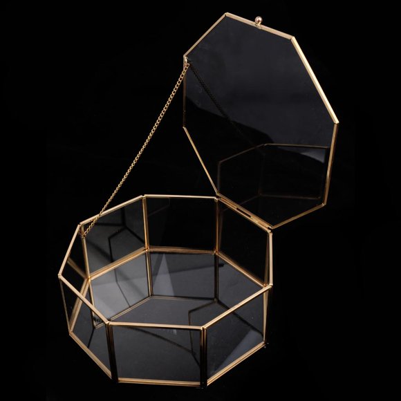 Recipiente de Plantas Suculentas Yotijar Terrario Geométrico de Vidrio 155x155x75 cm